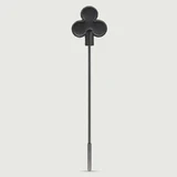 Crop de equitación Club Tip 17 cm - Negro