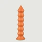 Bardzo duże silikonowe dildo sprężynowe 25 x 5 cm - złote