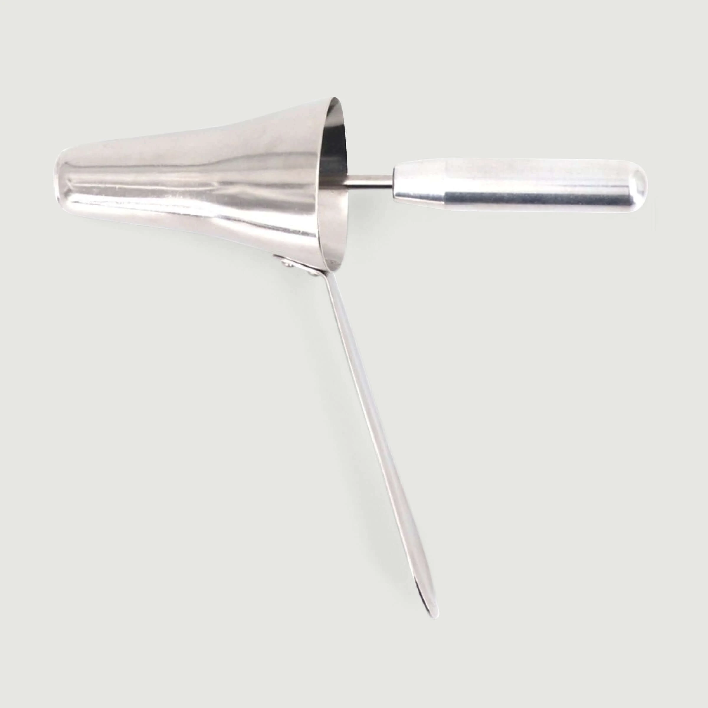 Metalen Anaal Speculum met Handvat 8 x 5 cm - Zilver