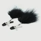 Nipple Clamps With Feathers - Black
