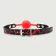 Siliconen bal prop met dierenprint bandje - Rood