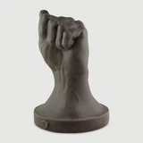 Pugno chiuso Dildo fisting grande in silicone platino 18 cm - Marrone