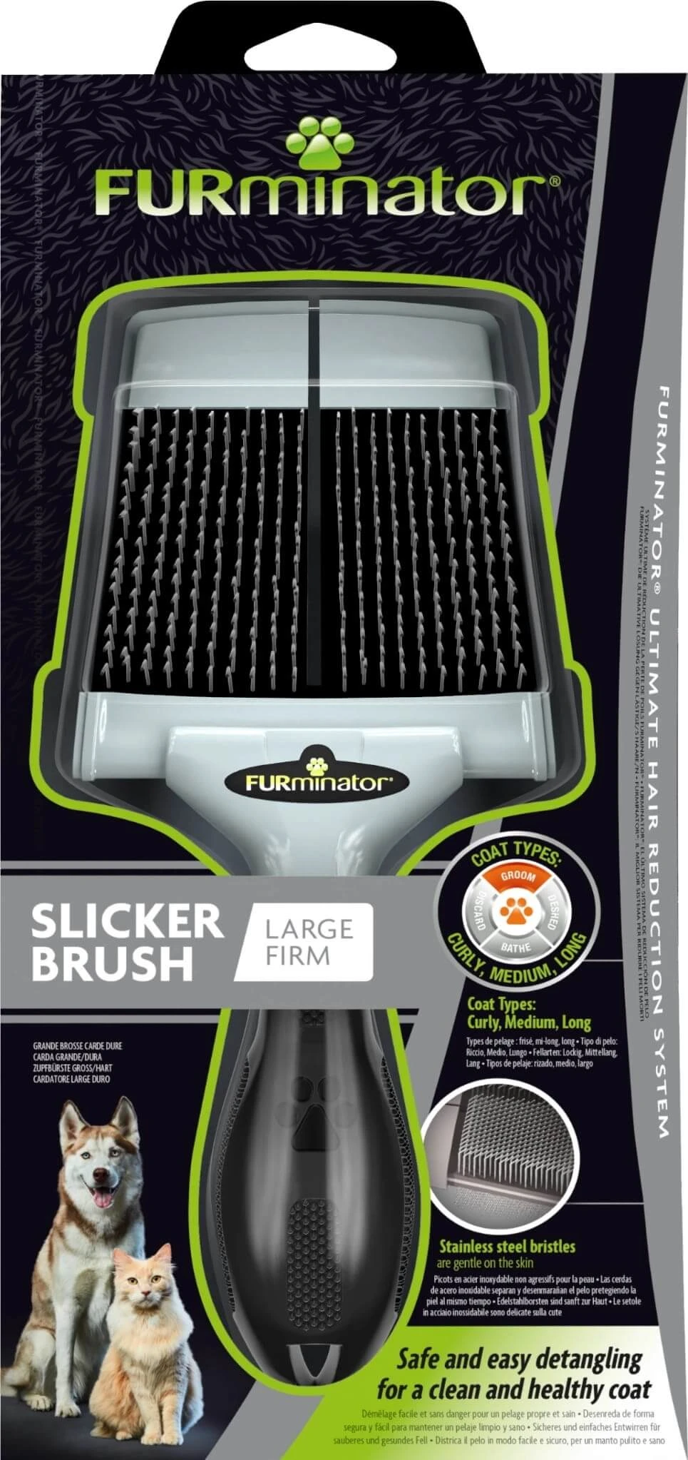 FURminator Poedelborstel voor honden en katten L 1 stuk