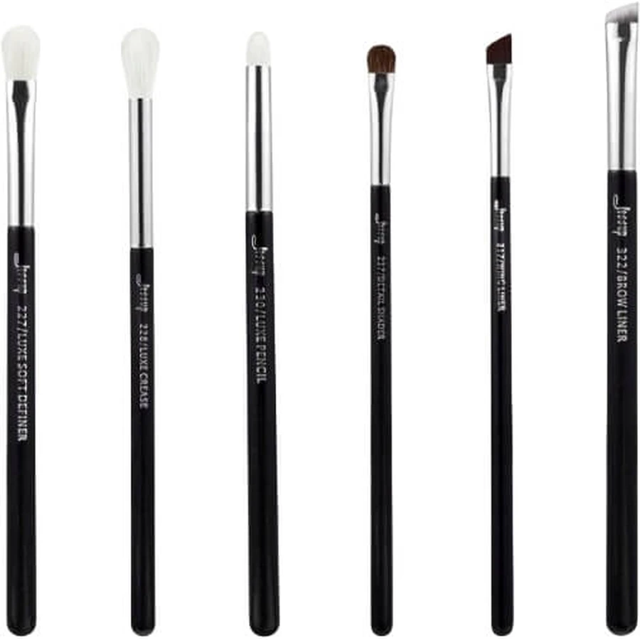 Jessup Set di 6 spazzole per capelli misto nero/argento