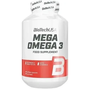 BioTech USA Mega Omega 3 180 Kapseln.