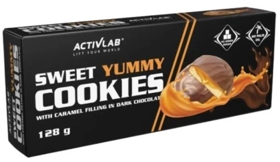 Activlab Sweet Yummy Koekjes met karamelvulling 128g