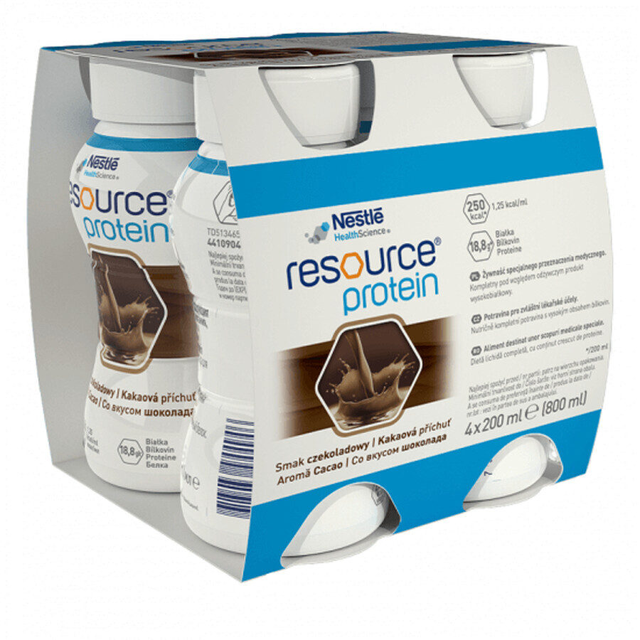 Ressource 2.0 avec arôme de cacao, 4 x 200 ml, Nestlé