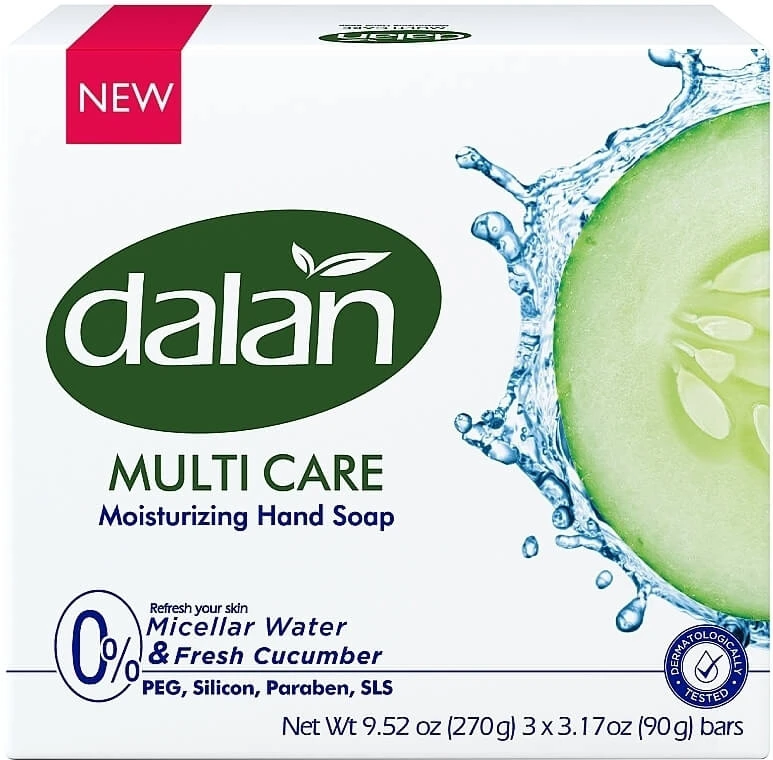 Dalan Multicare Komkommerzeep set 3 x 90 g