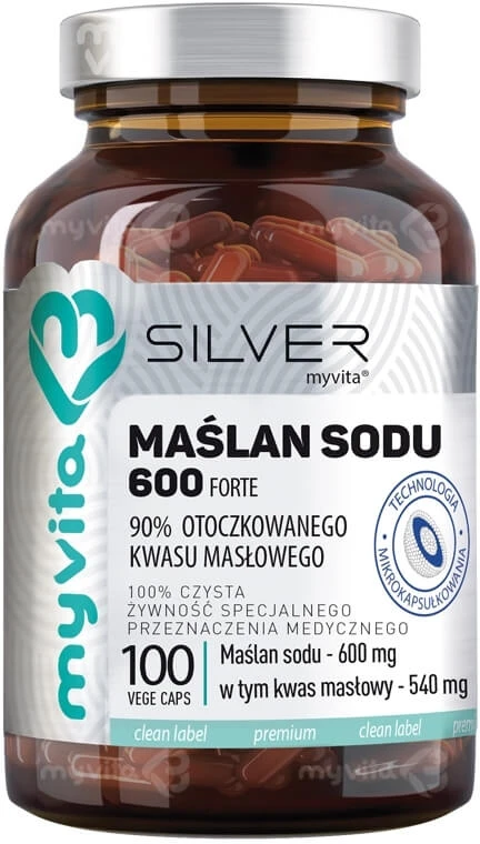 MyVita Zilver Natriumbutyraat 600mg 100 capsules