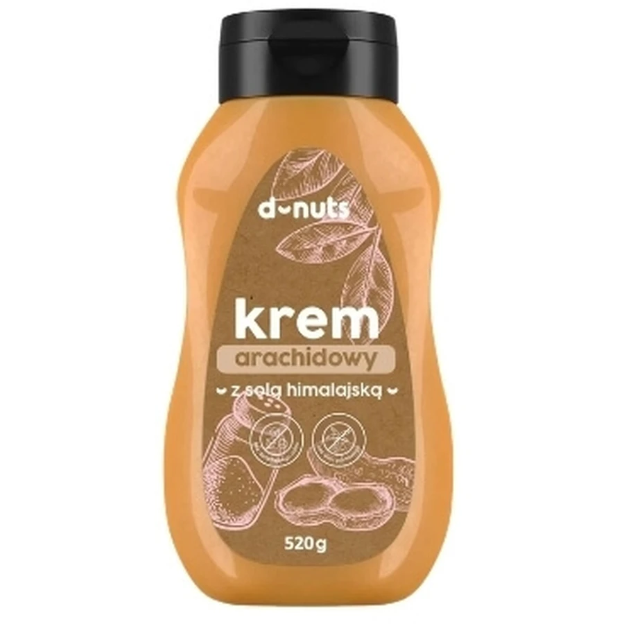 D-nuts Cremă de arahide cu sare de Himalaya 520 g