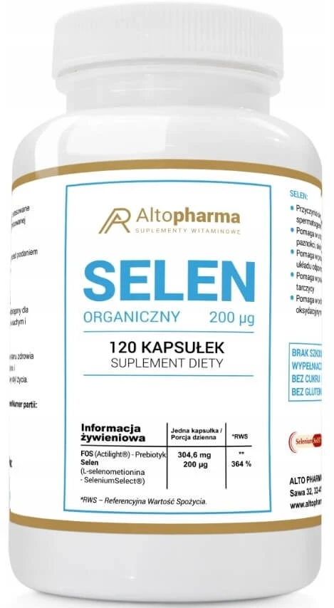 Altopharma Organisch Selenium 200 mcg 120 capsules.