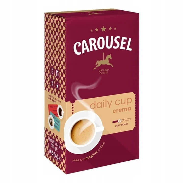 Carrousel dagelijks kopje crema, gemalen koffie 500g