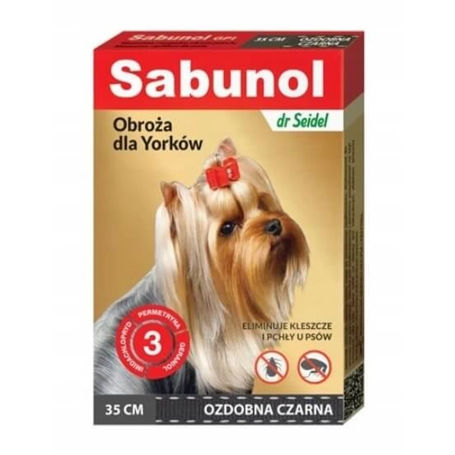 Sabunol GPI vlooienband 35cm zwart decoratief