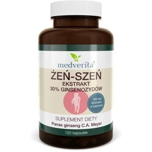 Medverita Żeń-szeń ekstrakt 30% 120 kapsułek