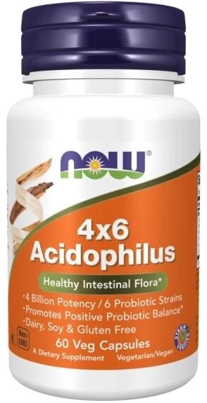 NOW FOODS Acidophilus 4x6 60 capsules.