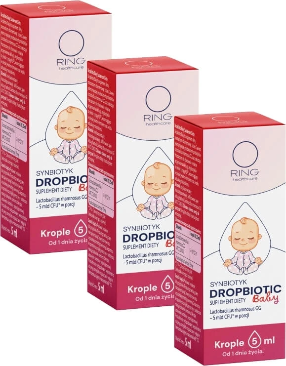 Ring Dropbiotic Babydruppels 5 ml Multi-pack × 3