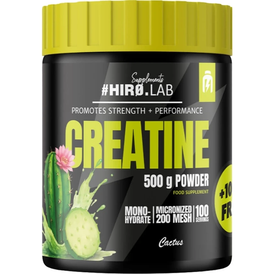 HIRO.LAB Kreatin mit Kaktus-Geschmack 500g