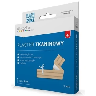 Biocanto Plaster tkaninowy z opatrunkiem 1 m x 8 cm 1 ...
