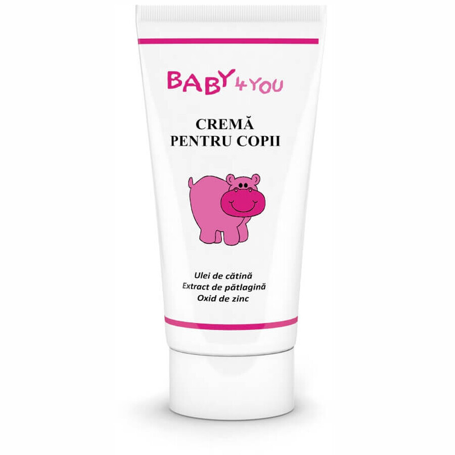 Crema Baby 4 You pentru copii cu ulei de cătină, 50 ml, Tis Farmaceutic