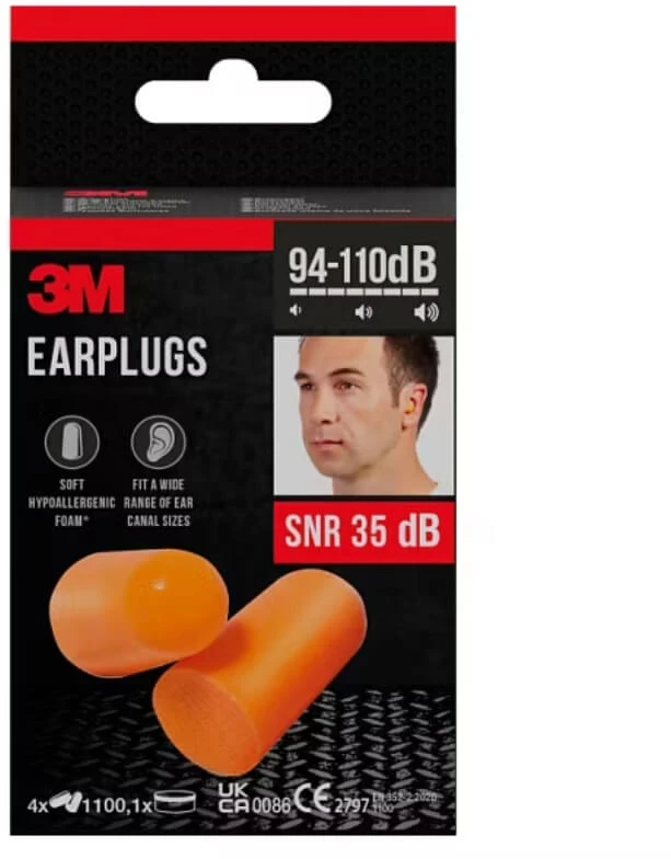3M™ Oordoppen 1100, zacht schuim, SNR-waarde 35 ...