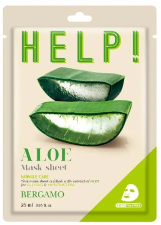 Bergamo Help Aloë Mask Sheet Hydraterend Masker met ...