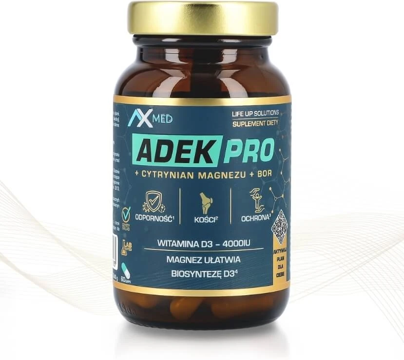 AX MED ADEK PRO Magnesium Boron 60 capsules.