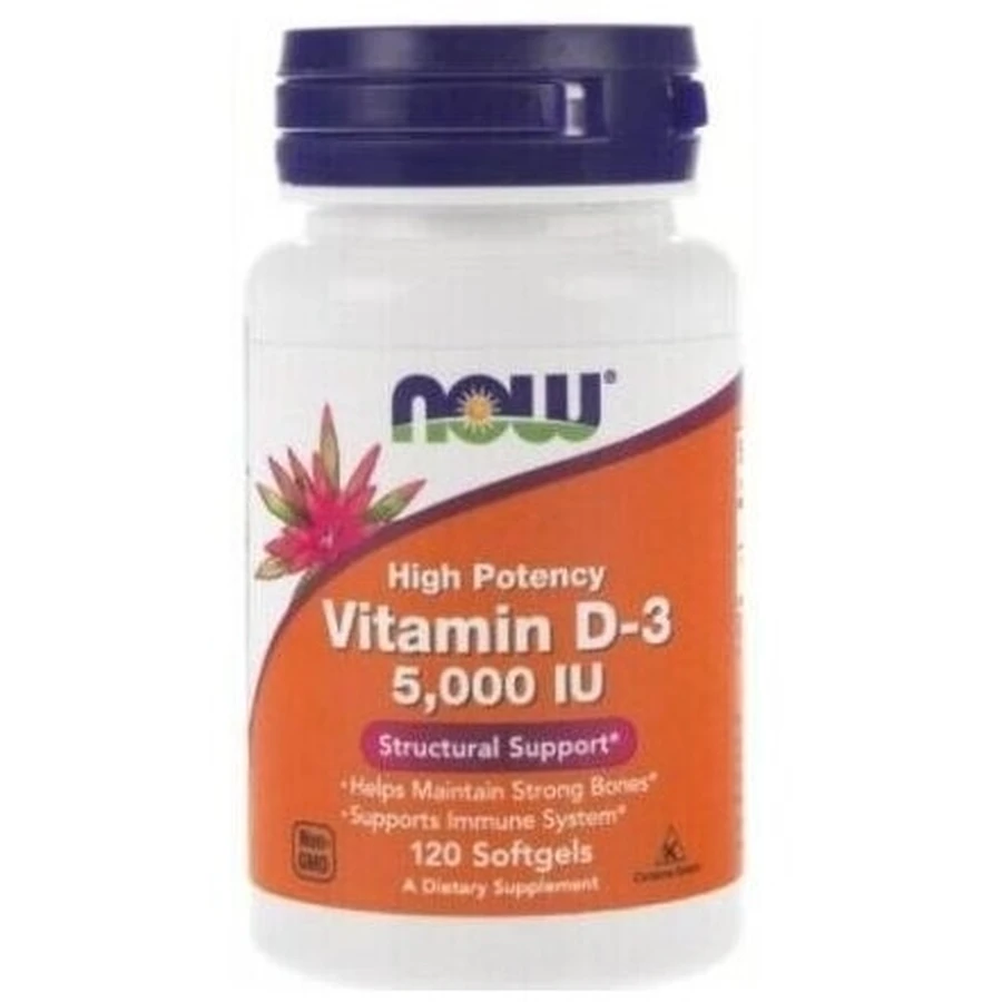 Now Foods Vitamin D-3 5000IU 120kaps.
