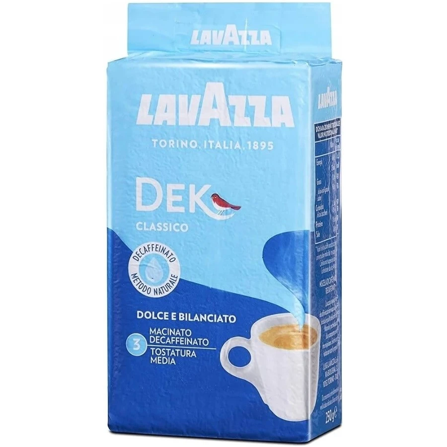 Lavazza Dek Classico, cafea măcinată decofeinizată, 250g