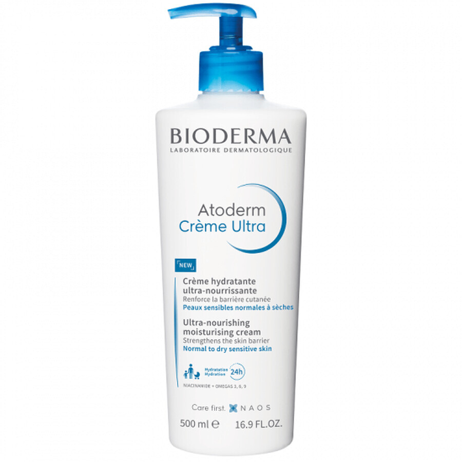 Bioderma Atoderm - Creme Ultra Trattamento Quotidiano Idratante Nutriente, 500ml