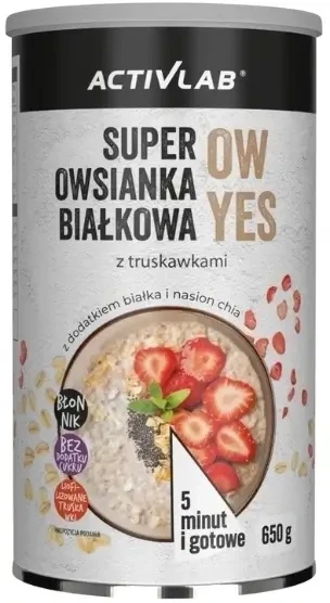 Activlab Super Eiwit Havermout OW JA aardbei 650 g