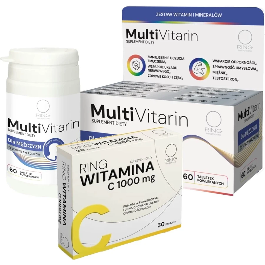 Ring Vitamina C 1000 mg 60 cápsulas + Ring MultiVitarin para ...