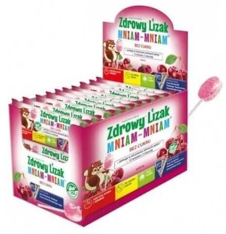 Gezonde Yummy Yummy lolly met sprankelende kersensmaak 40 stuks