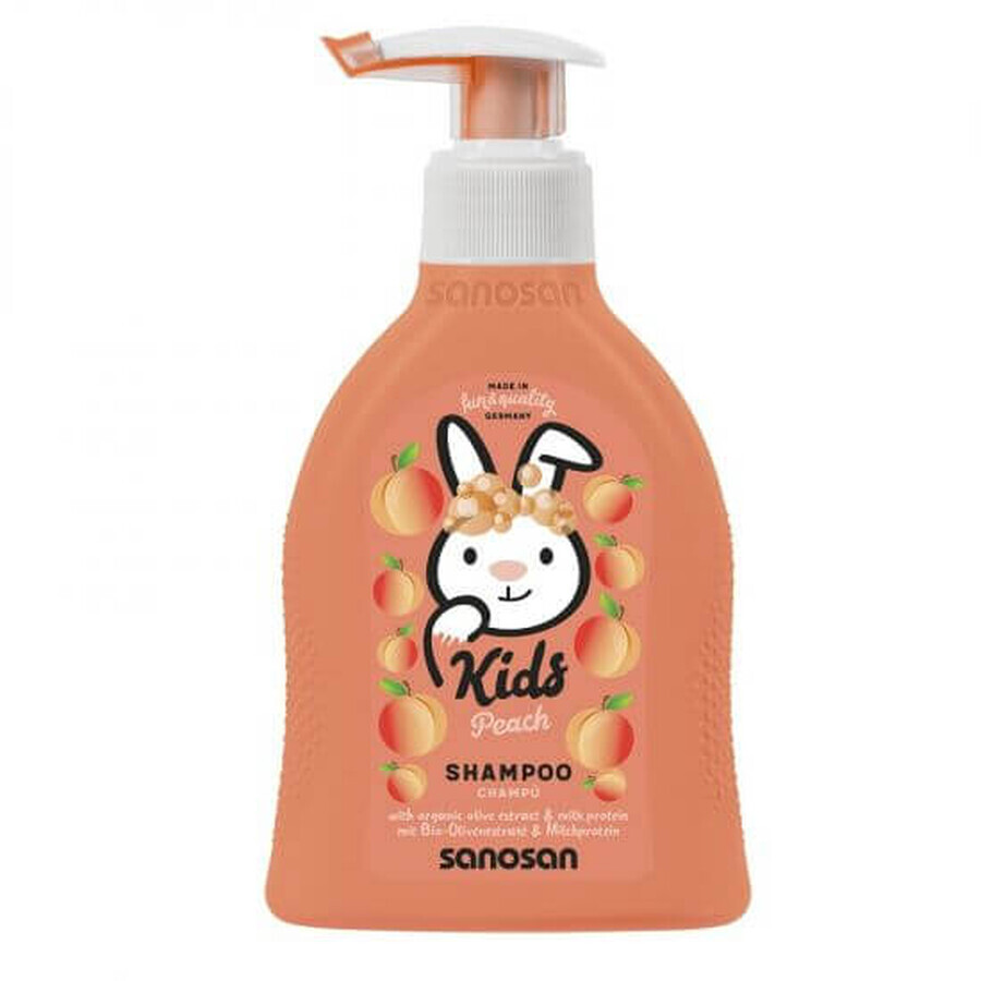 Peach-flavored shampoo, 200 ml, Sanosan Kids