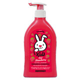 Strawberry scented shower gel and shampoo 2in1, 400 ml, Sanosan Kids