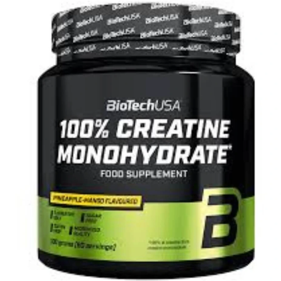 BioTech USA Creatine Monohydraat 100% Ananas-Mango 300 g