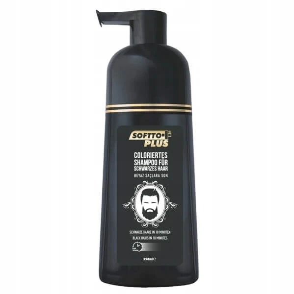 Softto Plus Coloring Shampoo voor grijs haar Zwart ...