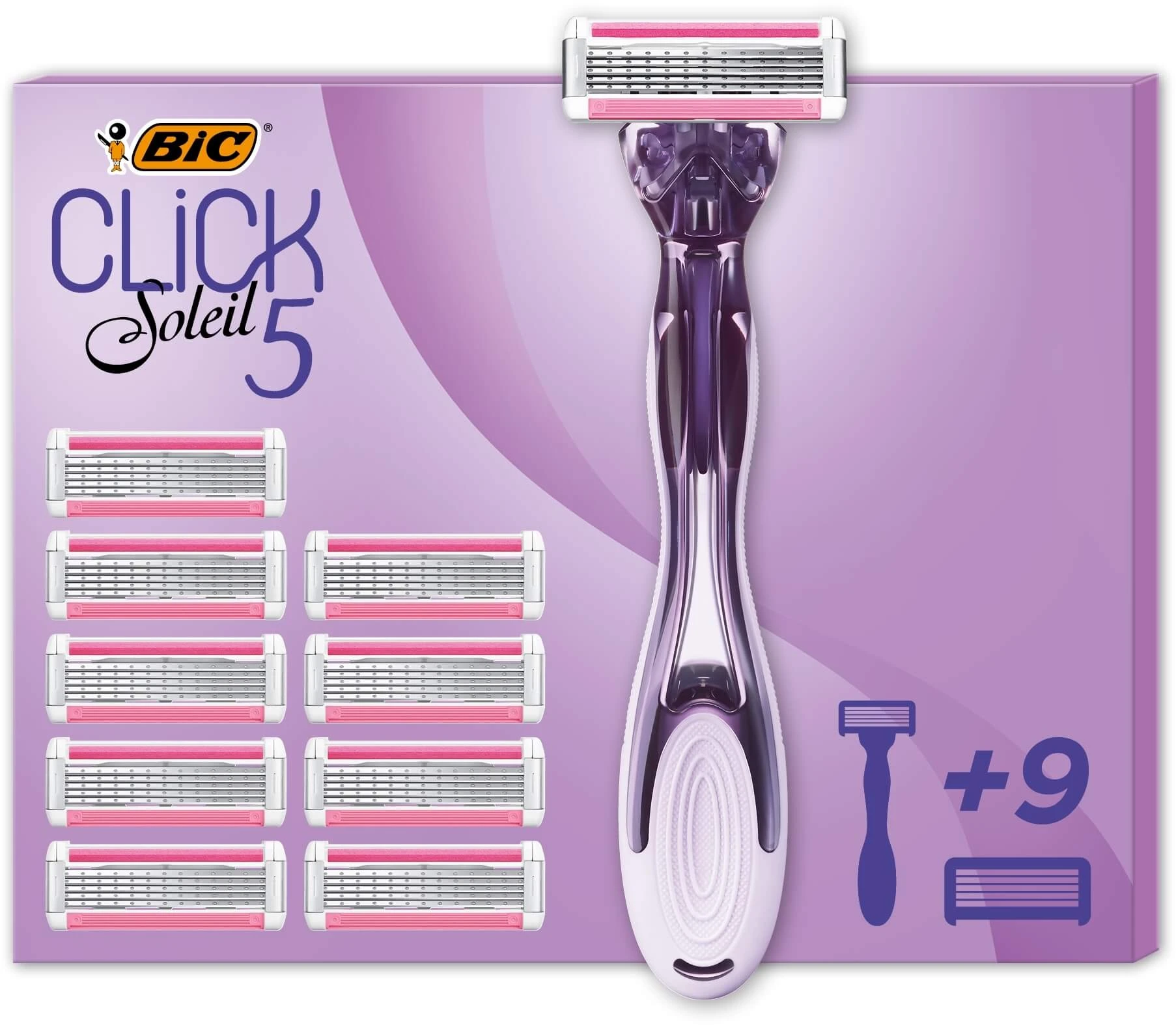 Bic Click Solei scheermes + 9 patronen