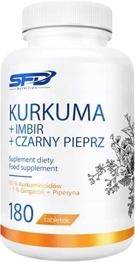 SFD Kurkuma + Gember + Zwarte Peper 180 tabletten