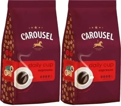 Carrousel Daily Cup Expresso koffiebonen 1 kg Multi-pack × 2