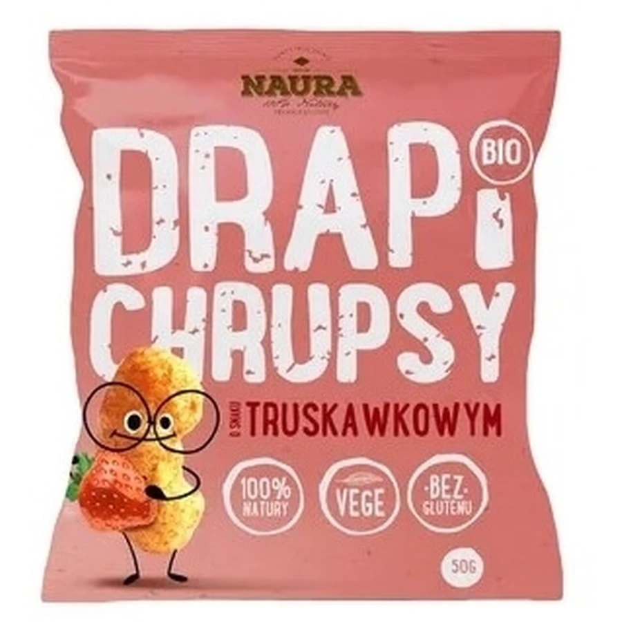 Naura Drapi chips BIO Aardbei 50 g