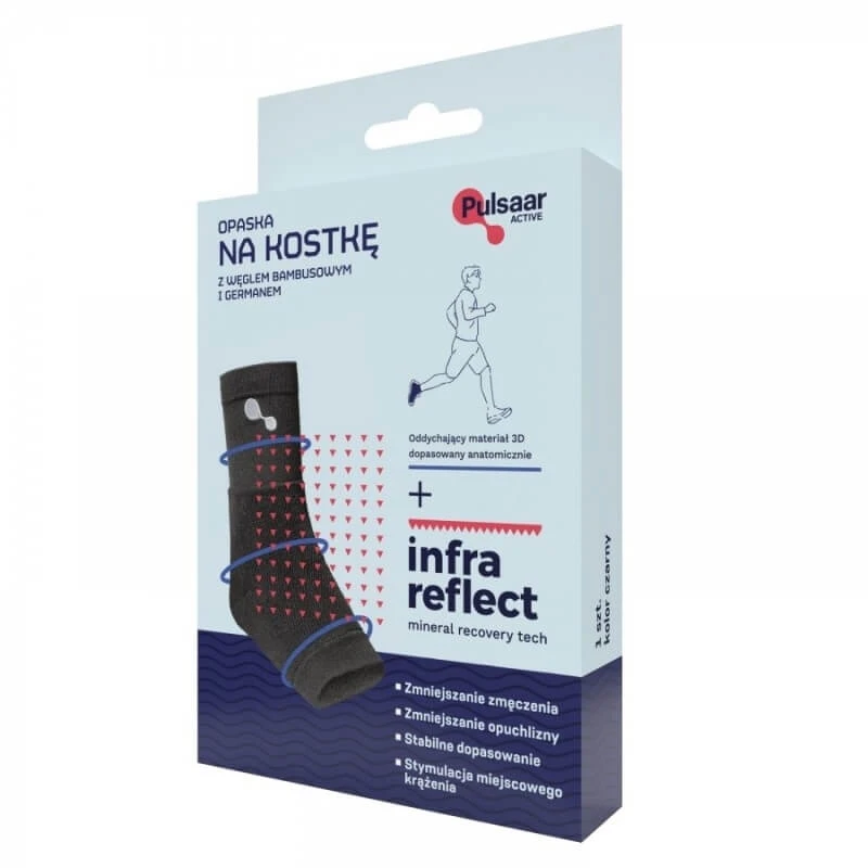 Pulsaar Active enkelbrace met bamboe houtskool en ...