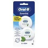 Fil dentaire essentiel aromatisé à la menthe, 2x50 m, Oral-B