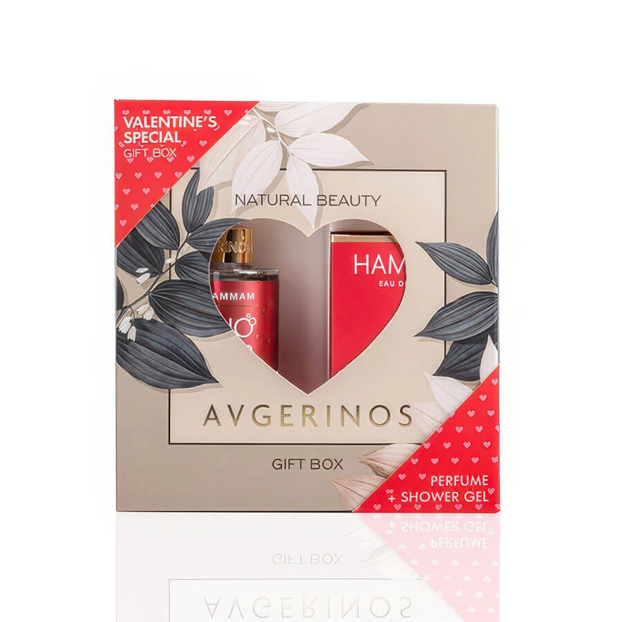 Avgerinos Cosmetics | Speciale Valentijnsgeschenkdoos voor vrouwen Hammam Eau de Parfum 50ml &amp; Hammam Douchegel 300ml | 1 set