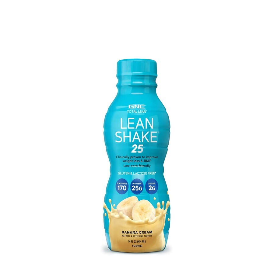 GNC Total Lean® Lean Shake™ 25 RTD Protein Shake avec arôme de banane, 414 ml