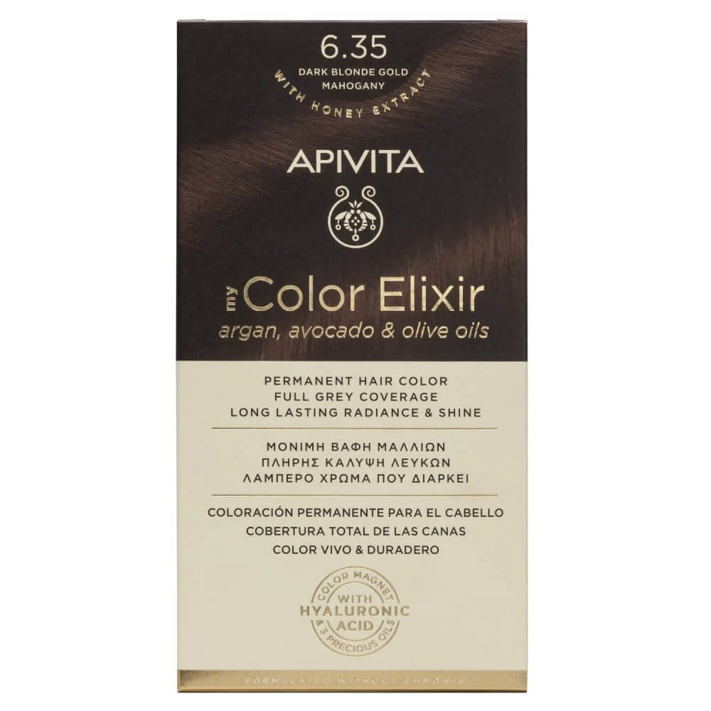 Apivita | My Color Elixir Permanente Haarkleur Nr 6.35 Blond Donker Honing Maoni | 50ml