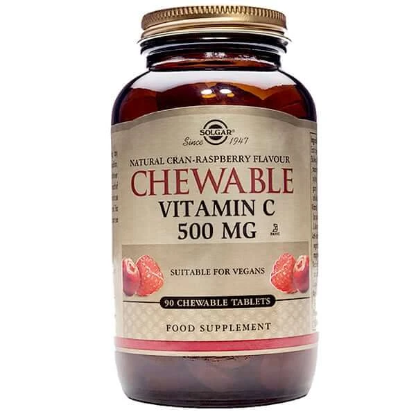 Solgar | Vitamine C 500mg Kauwtabletten Framboos | 90 tabletten