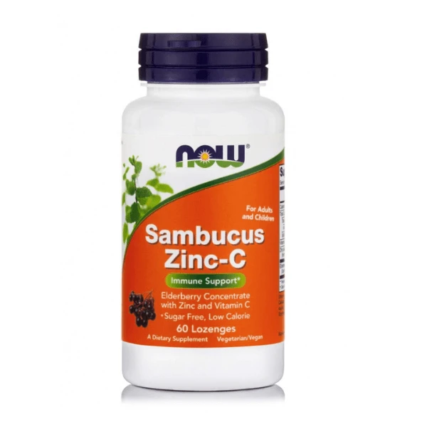Now | Sambucus Zink-C | 60 zuigtabletten