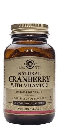 Solgar | Veenbes & Vit C | Voedingssupplement Cranberry & Vit C voor urinebescherming | 60 plantaardige capsules