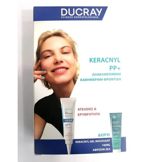 Ducray | Promo Keracnyl PP+ Gezichtscrème tegen onvolkomenheden 30ml &amp; Geschenk Gel Moussant Gezichtsreiniger &amp; Lichaam 100ml | 1 set