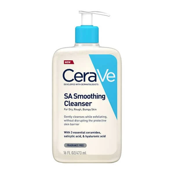Cerave | SA Gladmakende Cleanser Reinigingsgel & Reiniger | SA Gladmakende Cleanser Exfoliatie van Droge Huid | 473ml